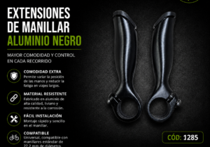 Acoples negro aluminio p/manillar