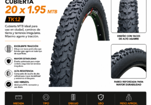 Cubierta Trazano 20 x 1.95 MTB