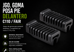 Juego Goma Posapié Delantero C110 / Fair