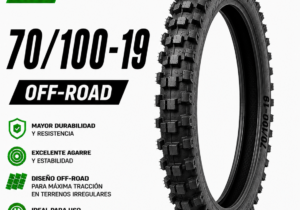 Cubierta Moto 70/100-19 Off Road Carrasquera