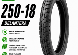 Cubierta Moto 250-18 Delantera Carrasquera