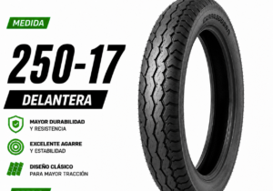 Cubierta Moto 250-17 Delantera Carrasquera