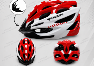 Casco Bicicleta Moon Rojo Blanco