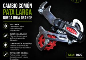 Cambio Común Pata Larga Rueda Roja Grande