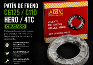 Patín de Freno CG125 / C110 / Hero / 4TC Cruzado